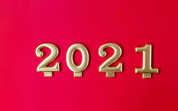 Happy New Year 2021 Celebration Golden Numbers 2021 Symbol Coming — Stock Photo, Image