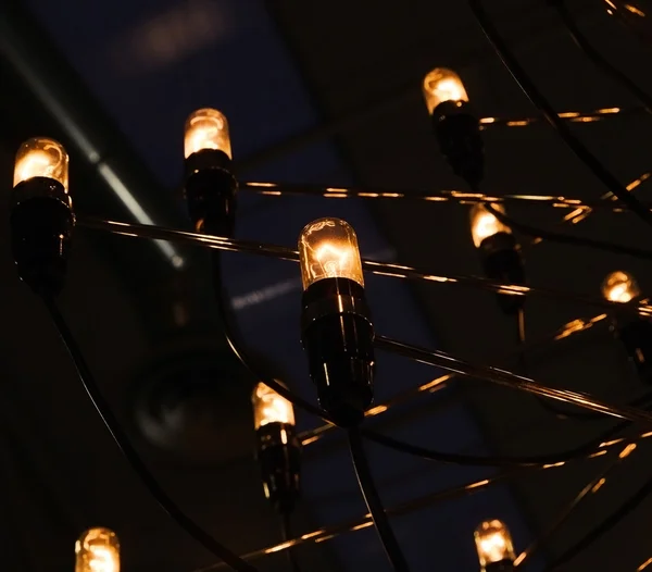 多くの蛍光電球から作られた光 — ストック写真