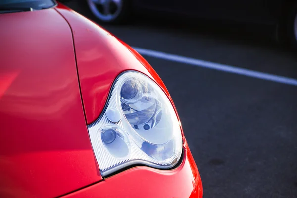 Close Up of a New Car Headlight — Stock Photo, Image