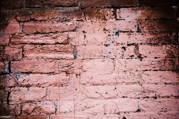 Red old worn brick wall texture background — Stock Photo, Image