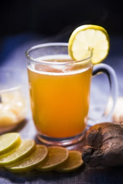 Té de miel con limón y jengibre —  Fotos de Stock