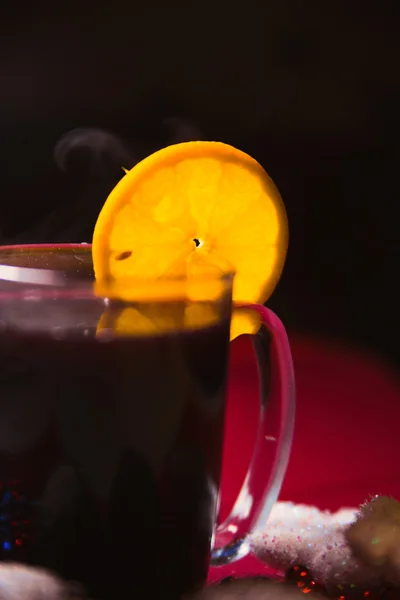 Glass of mulled wine — Stock Photo, Image