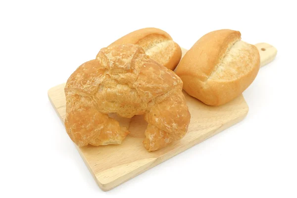 Mini franska baguetter och croissanter — Stockfoto