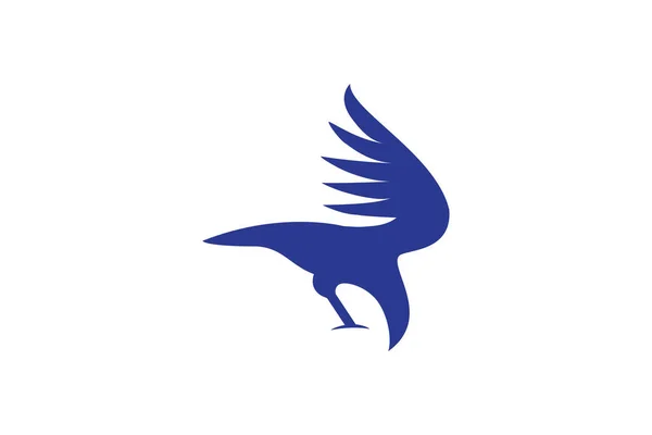 Oiseau Aigle Logo Symbole Puissance Liberté Pour Société Technologie — Image vectorielle