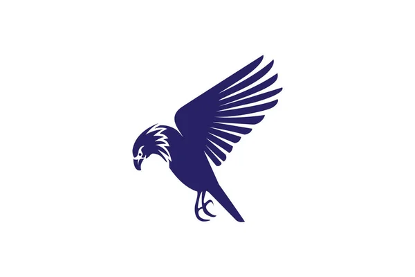 Logo Aus Vogel Oder Adler Symbolisiert Macht Und Freiheit Für — Stockvektor