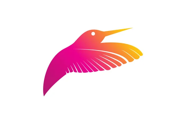 Pájaro Mosca Logo Plantilla Vector Ilustración Diseño — Vector de stock