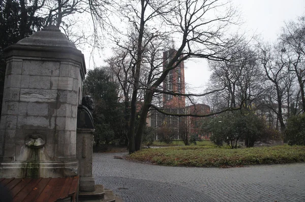 Sonbaharda Gizemli Park. Almanca