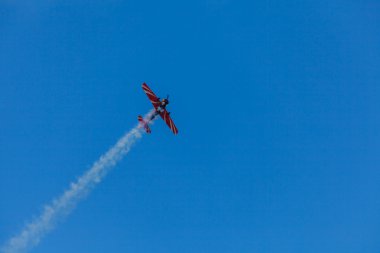 ZHUKOVSKY, MOSCOW REGION, RUSSIA - AUGUST 29, 2015: Aerobatic Team 1Polet at WorldWide AirShow MAKS-2015 in Zhukovsky, Moscow region, Russia.