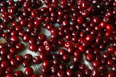 Arka plan olarak olgun kiraz