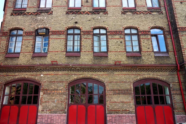 Fachada Edifício Histórico Corpo Bombeiros Detalhes Arquitetura Cidade Lviv Ucrânia — Fotografia de Stock