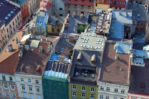 Panorama Antigo Centro Histórico Cidade Lviv Ucrânia Europa Vista Cidade — Fotografia de Stock