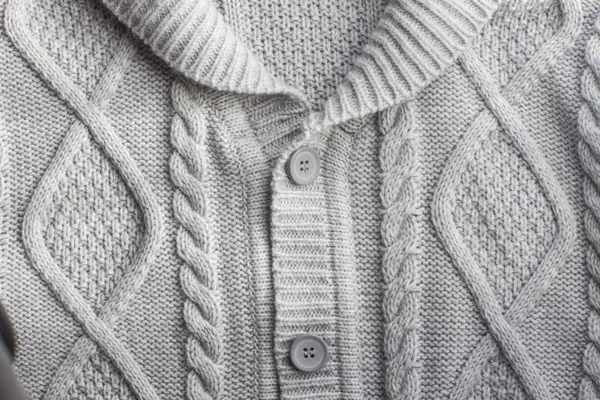 Grey pullover natural wool — Stock Photo, Image