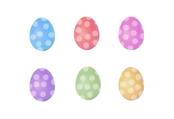 Uova colorate su sfondo bianco — Foto Stock