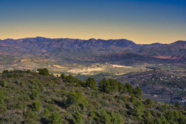 İspanya, Valencia 'daki Sierra Calderona' daki Garbi bakış açısı