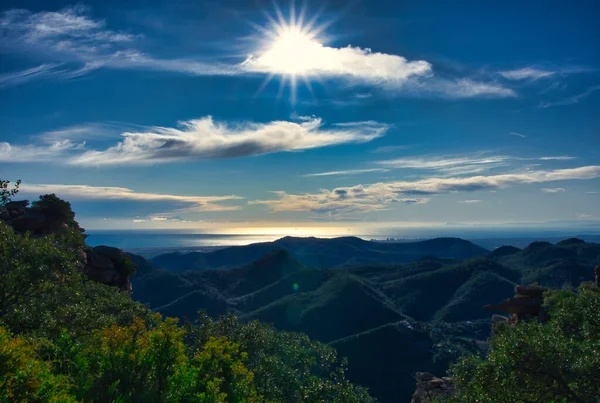 Garbi Viewpoint Sierra Calderona Valencia Spain Stock Image