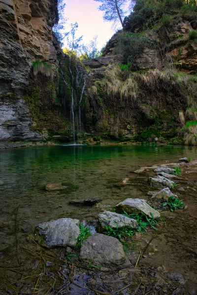 Paisaje Junto Río Localidad Montanejos Castellón España — Foto de Stock