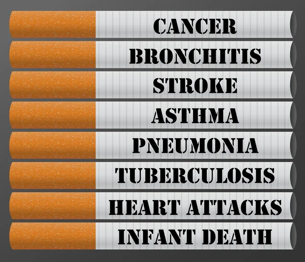 Stoppen met roken waarschuwing — Stockvector