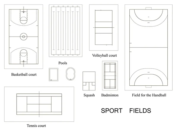 Raccolta campi sportivi Grafiche Vettoriali