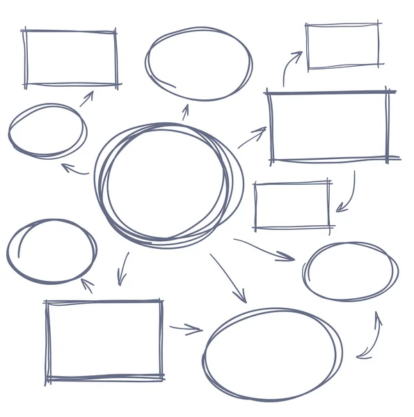 Dibujado a mano info gráficos plan de negocios — Vector de stock