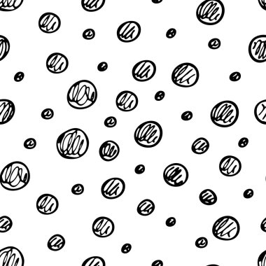 ile Seamless Modeli el çizilmiş daireler