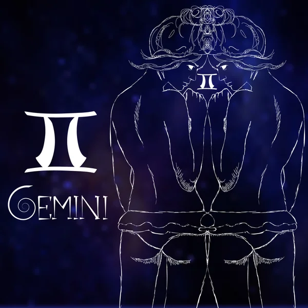 Tierkreiszeichen Gemini — Stockvektor