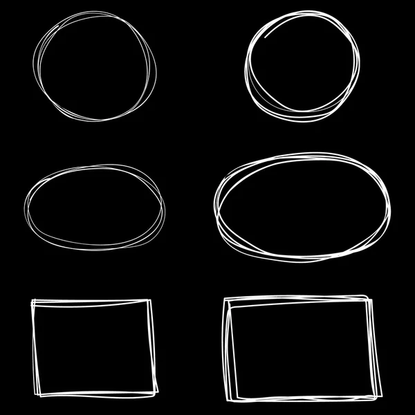 Vektör set elle çizilmiş kare kare