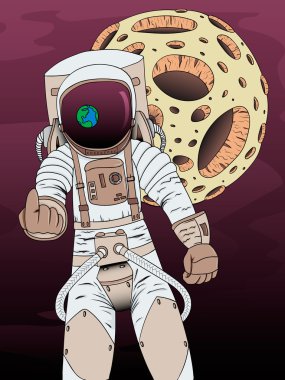 Illustration on theme of astronautics clipart