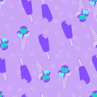 Yaz Dikişsiz vektör desen buz Creams5