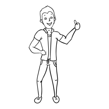 adam el contour2 başparmak ile göster