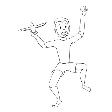 Çocuk oyuncak uçak 2 ile oynamak