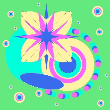 Pop art model, soyut sorunsuz doku 