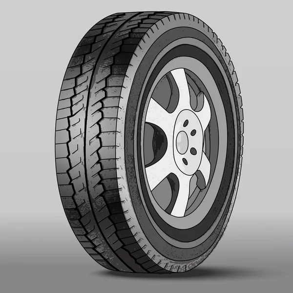 Disk Fren ile araba tekerlek vektör