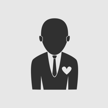 İşadamı aşk iş simge vektör