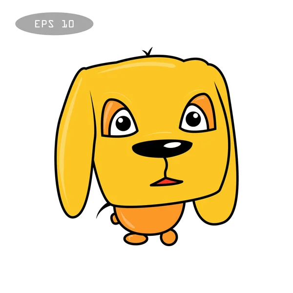 Lindo divertido perro de dibujos animados — Vector de stock