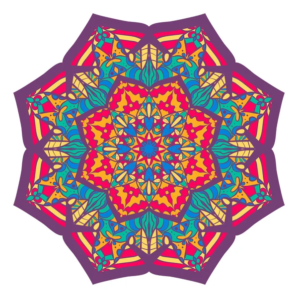 美丽多彩的阿拉伯文几何装饰圆模式 — 图库矢量图片