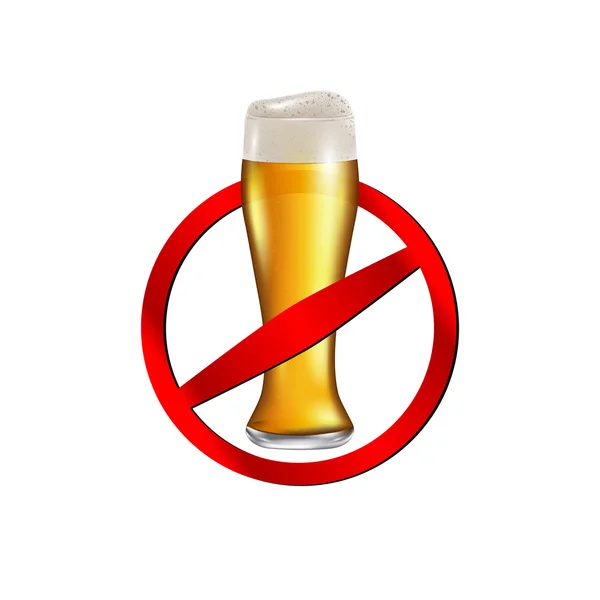 bira, yasağı oturum üzerinde beyaz bir arka plan