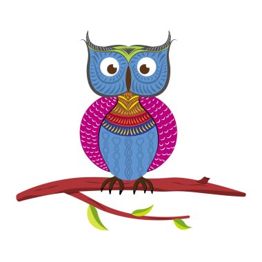 dal üzerinde oturan baykuş