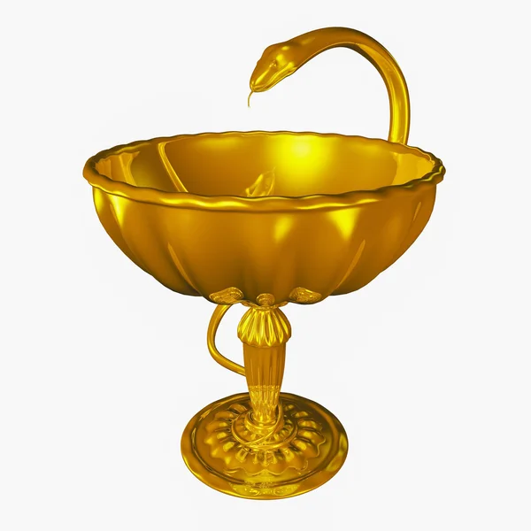 Bir yılan ve bir kase. İlaç tıbbi sembolü.