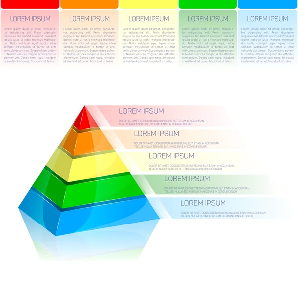 Infographie vectorielle, modèle. Pyramide . — Image vectorielle