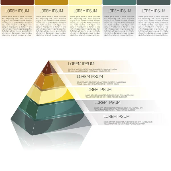 Vektör Infographic, şablon. Piramit.