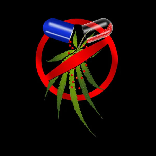 Hapları esrar yasağı oturum üzerinde siyah bir arka plan