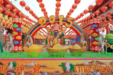 Yaowarat tapınak Tayland başkentin mahallesinde