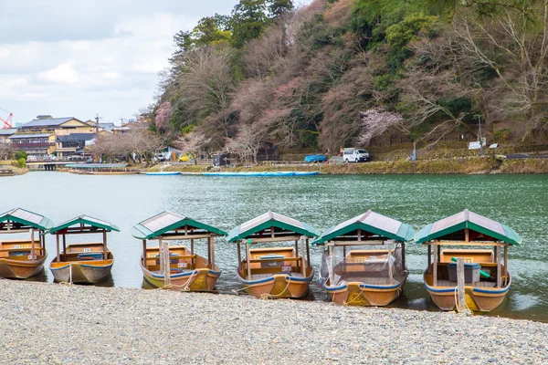 Arashiyama Kyoto Japonya Hozu-gawa Nehri