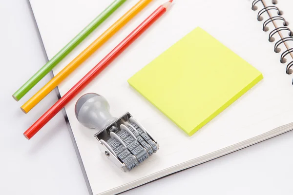 Conceito e material de escritório em branco — Fotografia de Stock