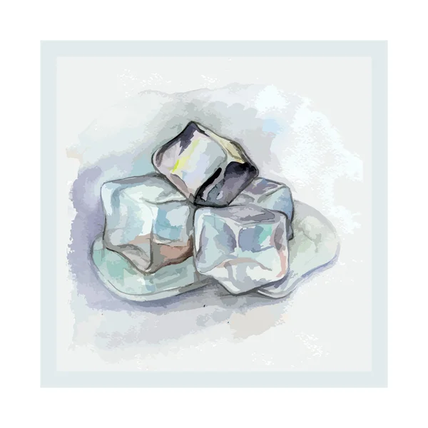 Four ice cube — Stock Vector