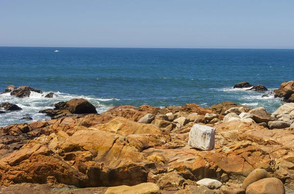 stock image Rocky ocean beach at daytime