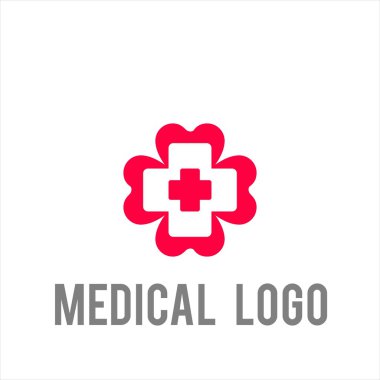 Hastane çapraz tıbbi logo vektör