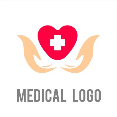 Hastane çapraz tıbbi logo vektör