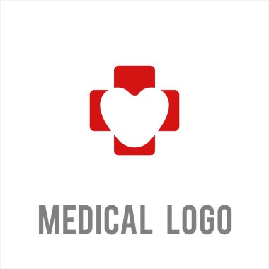 Hastane çapraz tıbbi logo vektör
