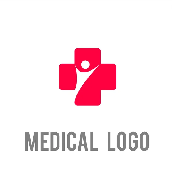 Hospital Cruz vetor logotipo médico —  Vetores de Stock